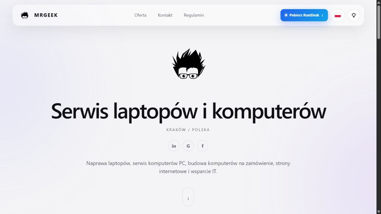 Strona internetowa MrGeek