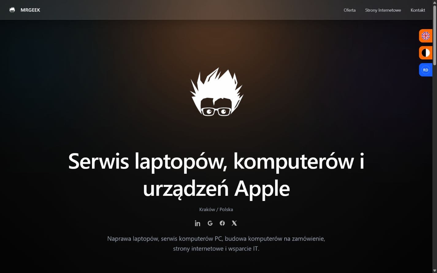 Strona internetowa MrGeek